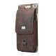 Vertical Brown Leather Pouch W/ Card Slot & 360 Rotating Belt Clip (3X)