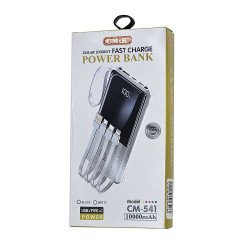 10K mAh 22.5W Power Bank W/ Built in Cable CM-541 (black)