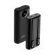 KP28 20k mAh 22.5W Power Bank w/ Built-in Cable (black)