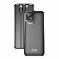 KPG101 10k mAh 22.5W Power Bank w/ Built-in Cable (black)