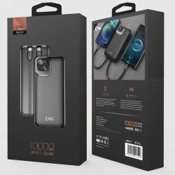 KPG101 10k mAh 22.5W Power Bank w/ Built-in Cable (black)