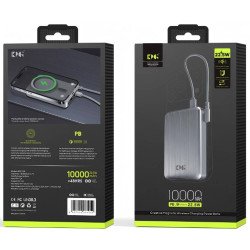 WPG105 Magsafe 10K mAh 22.5W Battery Pack w/ built-in cable (silver)
