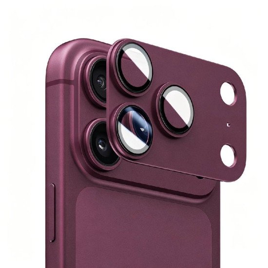 Aluminum Back Camera Protector for iPhone 18 Pro Max (dark cherry)