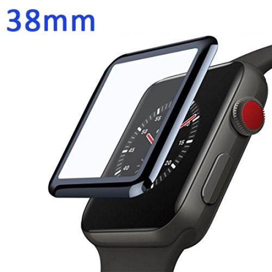 Full Glue Curved Glass for iWatch 1/2/3 38mm (black)