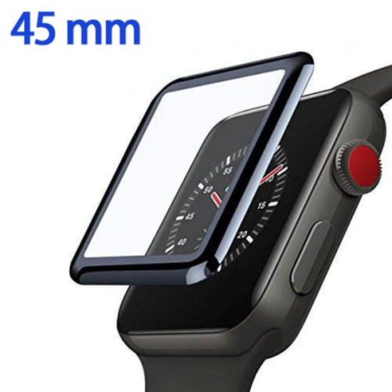 Full Glue Curved Glass for iWatch 7 45mm (black)