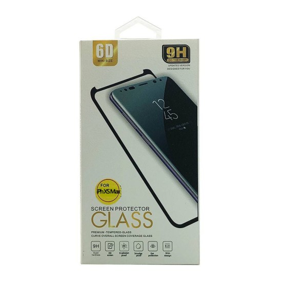 Full Screen Tempered Glass for iPhone XS Max (black trim)