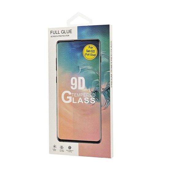 Full Glue Glass w/ Finger Sensor Unlock For Samsung Galaxy S22 (black)