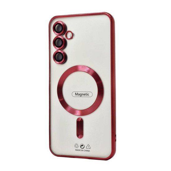 Electroplated Magsafe TPU Case for Samsung Galaxy S25 Plus (red)