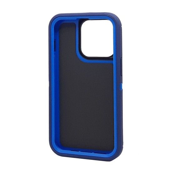 Defender Case w/ Clip For iPhone 15 Pro (blue)