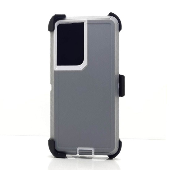 Defender Case w/ Clip For Samsung  S24 Ultra (grey)
