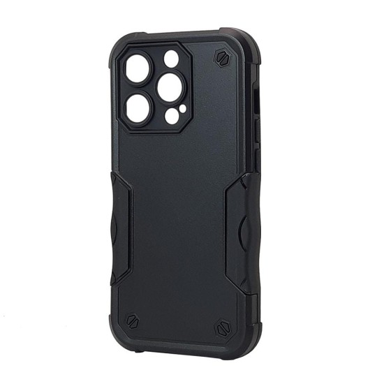 Commander Hybrid Case For iPhone 15 Pro (black)
