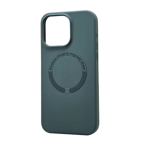 Magsafe Silicone Case For iPhone 15 Pro (green)