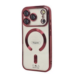 Electroplated Magsafe TPU Case for iPhone 17 Pro Max (red)
