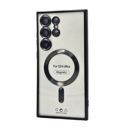 Electroplated Magsafe TPU Case for Samsung Galaxy S25 Ultra (black)