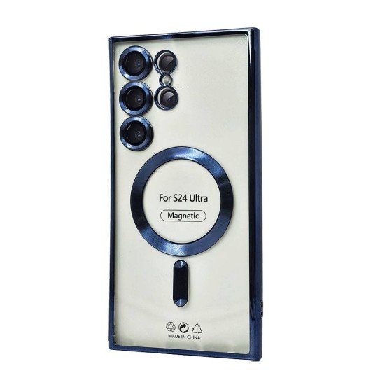 Electroplated Magsafe TPU Case for Samsung Galaxy S25 Ultra (blue)