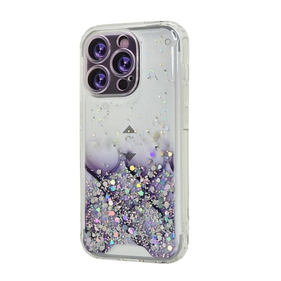 Sparkly TPU Case for iPhone 15 Pro (purple)