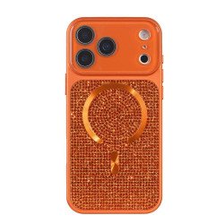 Rhinestone Magsafe Case for iPhone 17 Pro (orange)